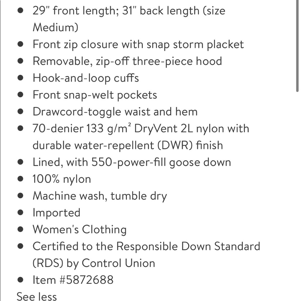 NWT North Face Reign On 550 Fill Power Down Parka - Picture 9 of 9